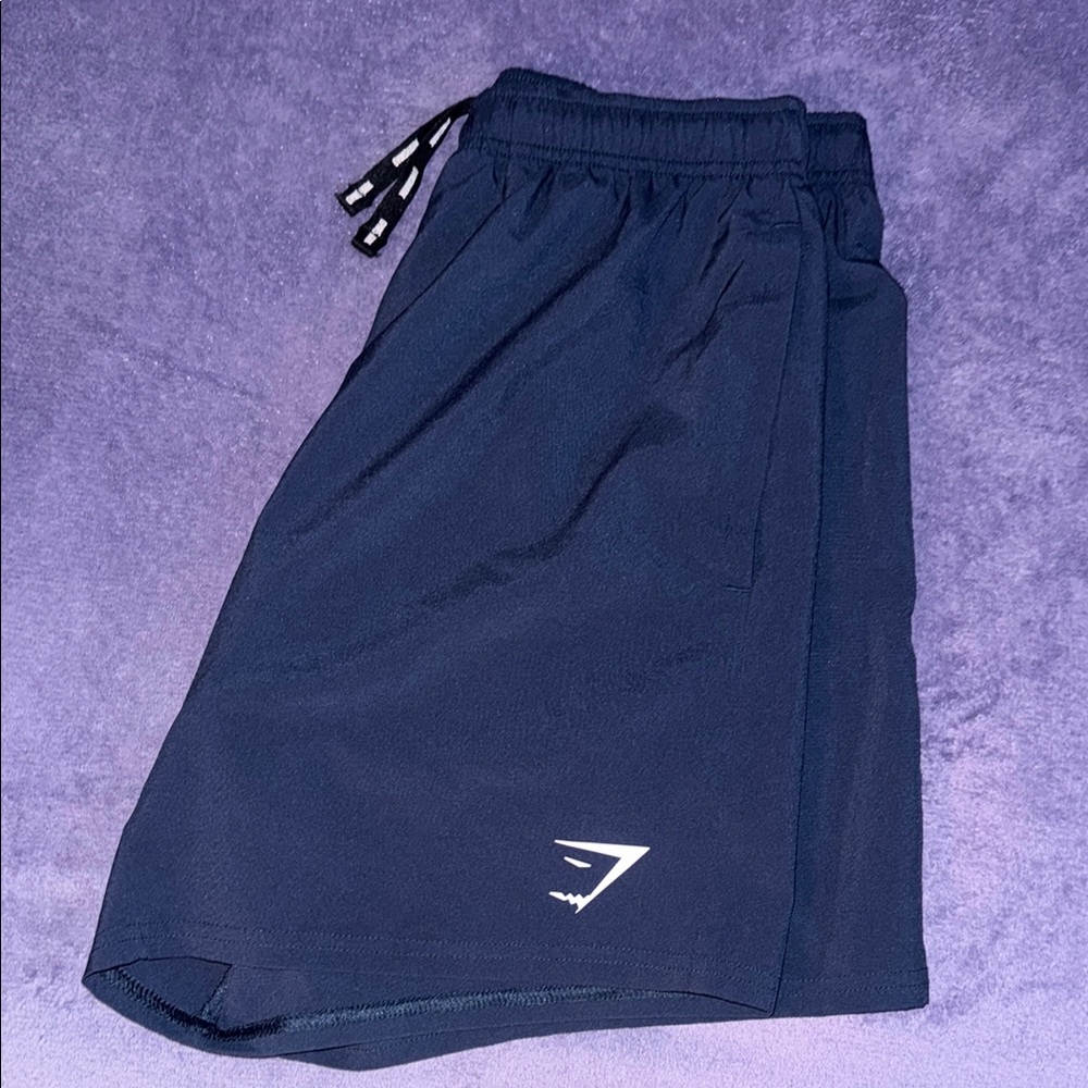 Gymshark Navy Blue Athletic Shorts Lightweight Breathable Design